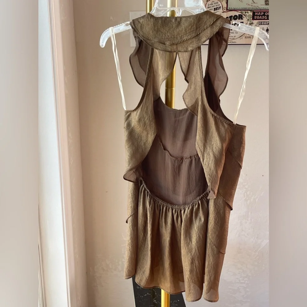 Ark & Co Gold Ruffle tank - Picture 6 of 8